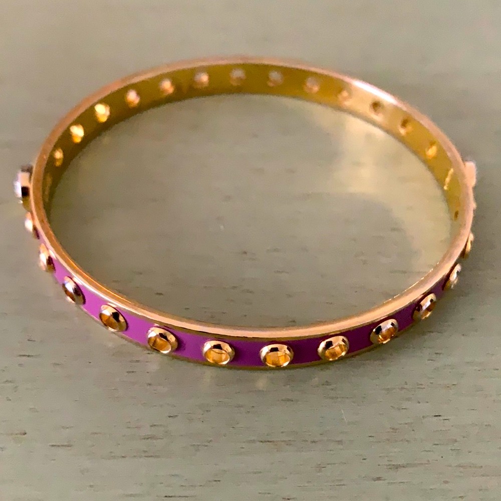 Coach dark pink gold bangle